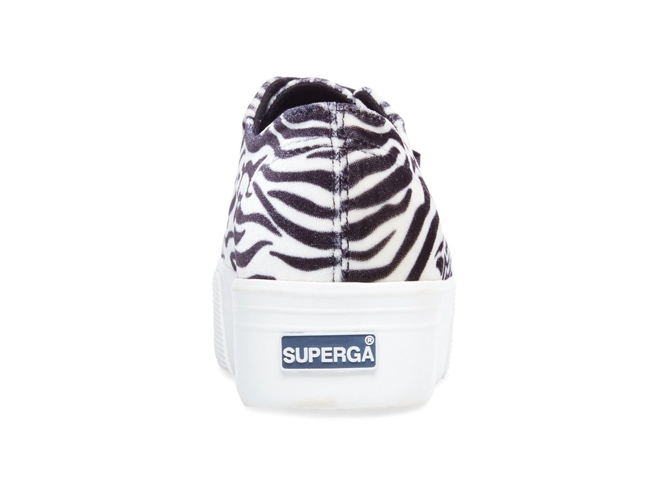 Superga Platform Womens - 2790 Fanvelvetw - Black/White - HJQTU3156